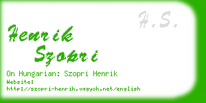 henrik szopri business card